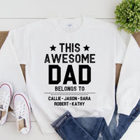 This Awesome Dad/Mom/Bro/Sis Belongs To Personalized Top