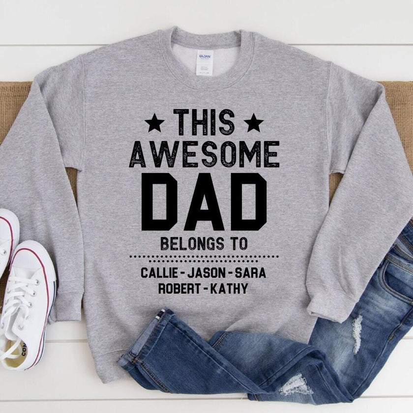 This Awesome Dad/Mom/Bro/Sis Belongs To Personalized Top