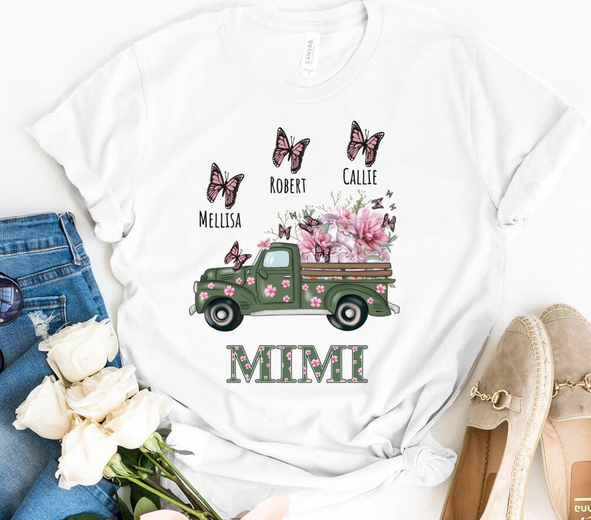 Mom & Mini Garden Truck Personalized T-Shirt