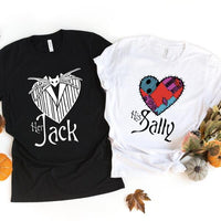Her Jack & His Sally Couples Halloween Tee