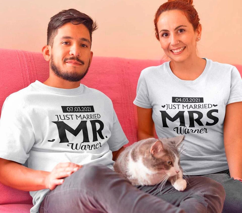 Just Married Mr & Mrs Tee