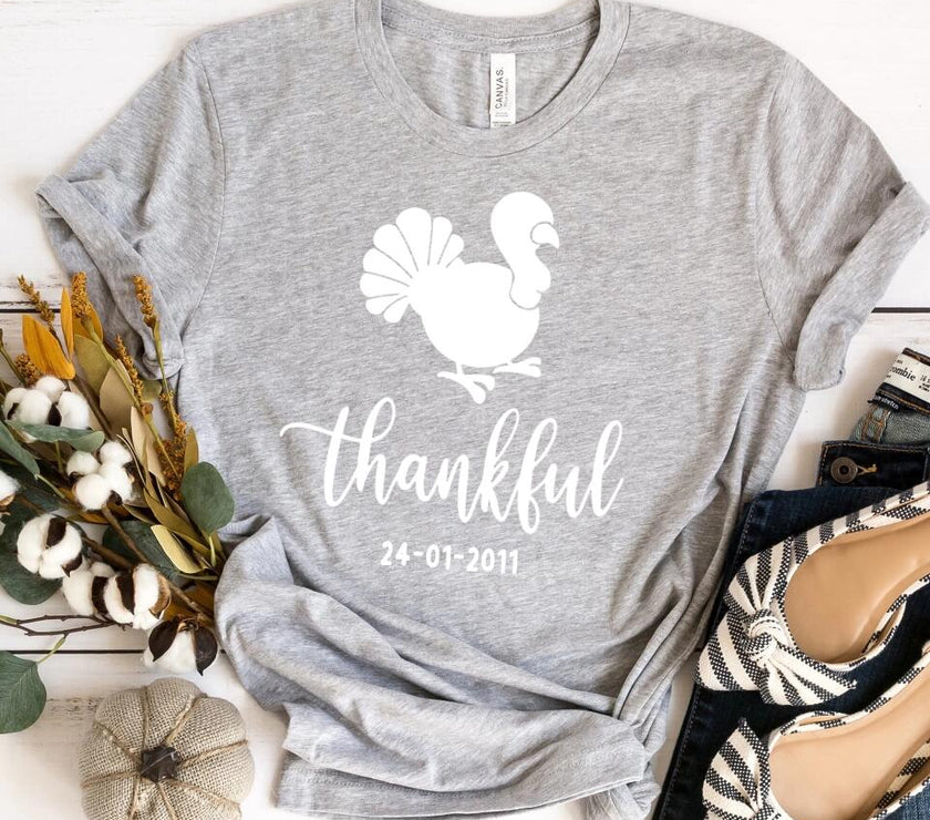 Thankful for You Since Personalized Thanksgiving FamilyT-Shirts