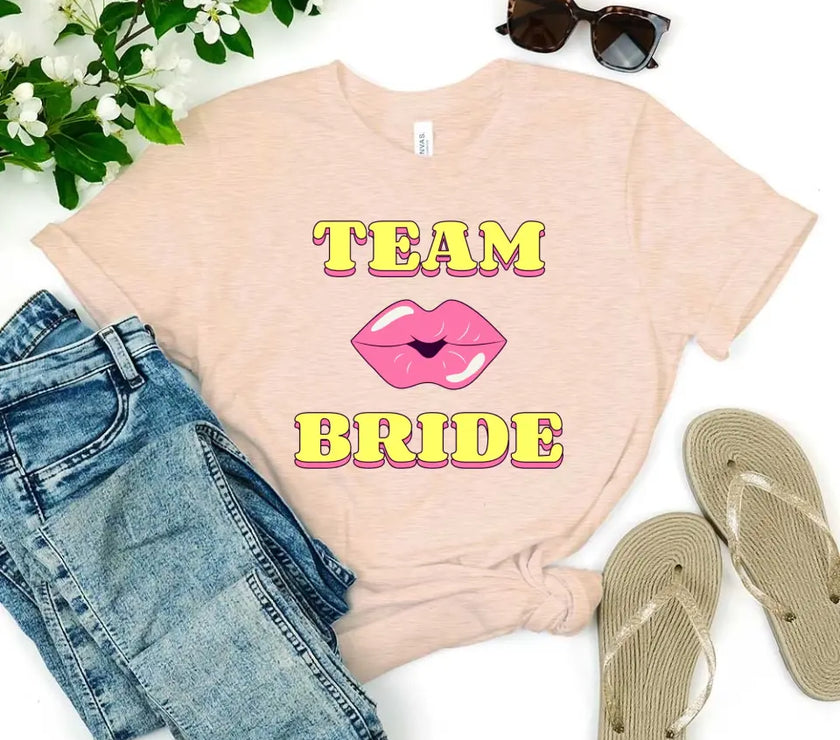 🍾 Team Bride & The Bride 💍 Bachelorette Party Matching T-Shirts