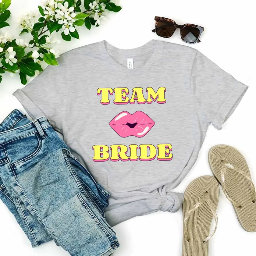 🍾 Team Bride & The Bride 💍 Bachelorette Party Matching T-Shirts