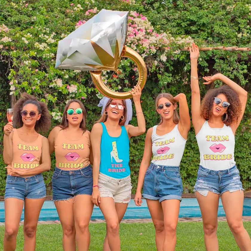 🍾 Team Bride & The Bride 💍 Bachelorette Party Matching Tank Tops