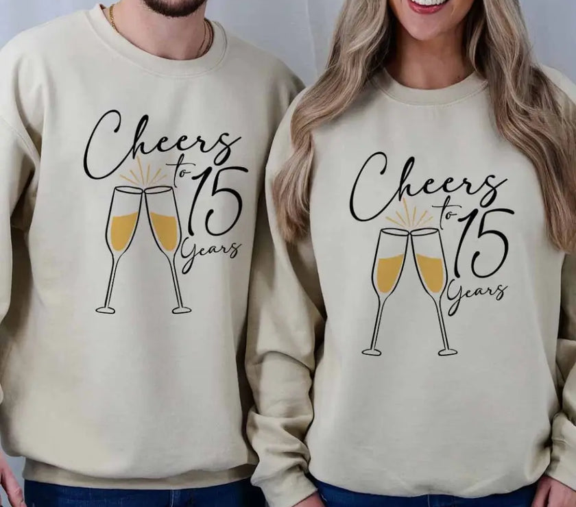 Cheers To Anniversary Personalized Years Top