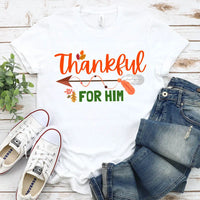 Thankful For Her/Him Thanksgiving Couple T-Shirt