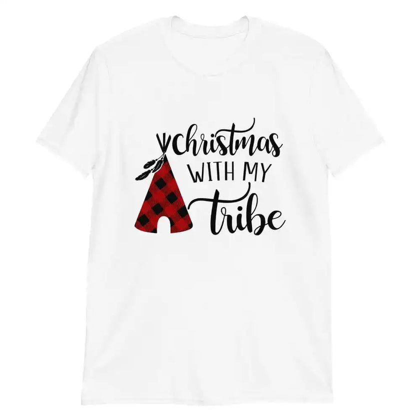 Christmas With My Tribe Family Tee