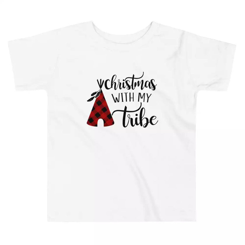 Christmas With My Tribe Family Tee