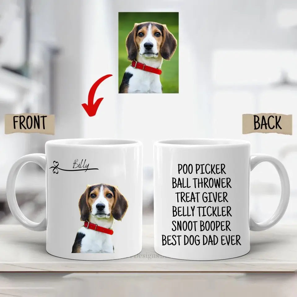 Customizer - Best Dog Dad Personalized Mug, Pet Owner Father's Day