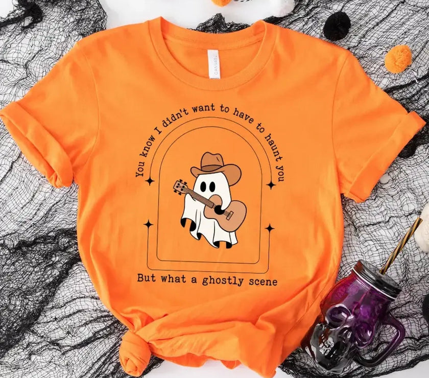 Customizer - But What A Ghostly Scene Halloween T-shirt