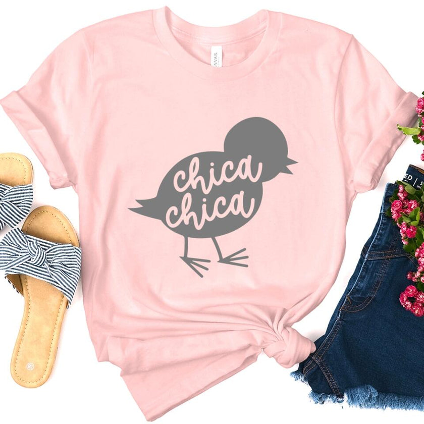 Customizer - Chica Chica Boom Boom Tee - Mom And Daughter Easter Tee