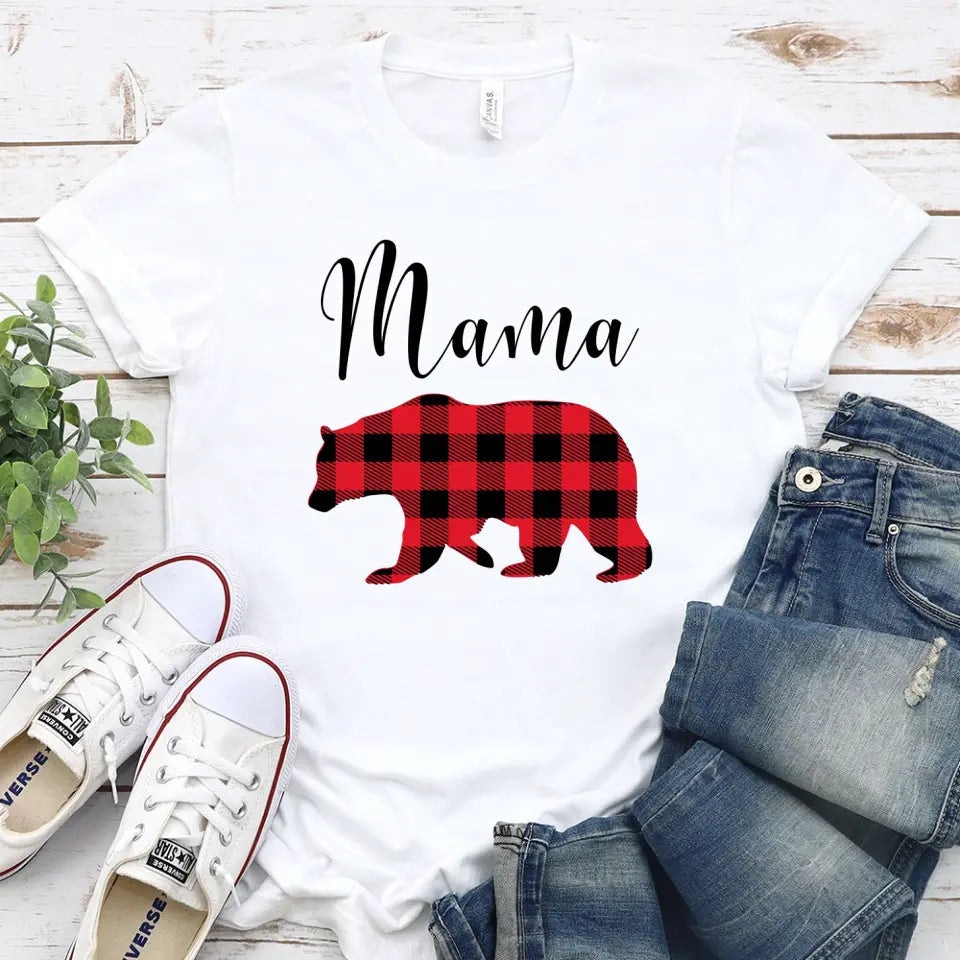 Customizer - Christmas Mama Bear Family Tee