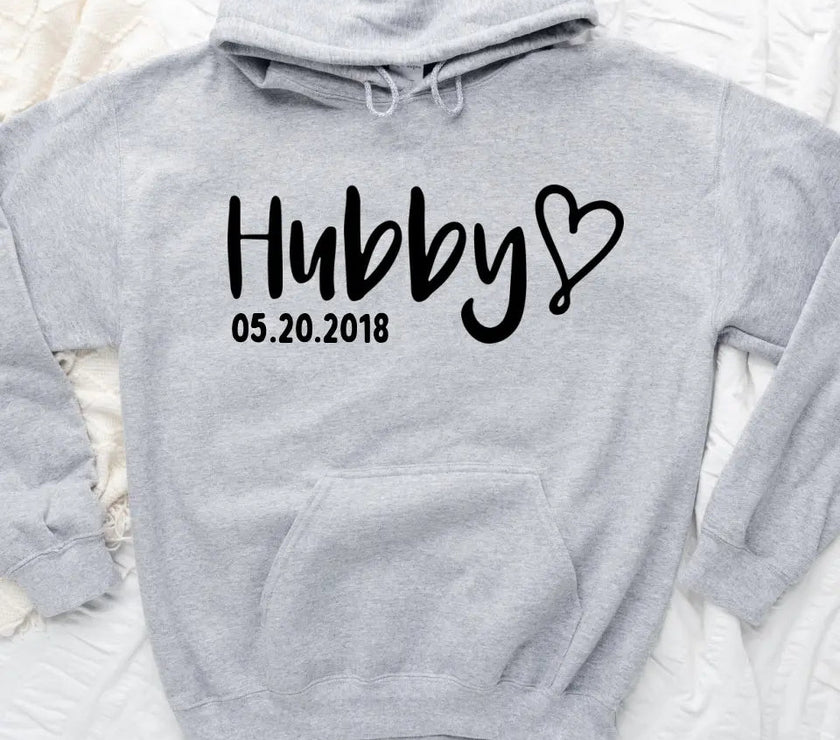 Customizer - Hubby & Wifey Personalized Wedding Date Hoodie