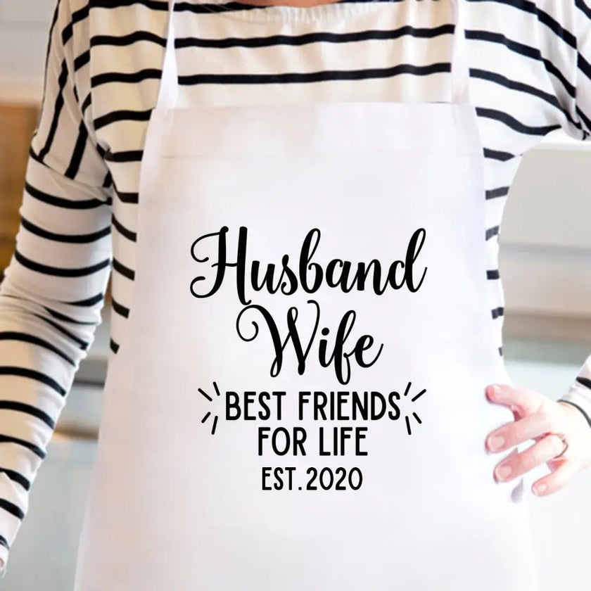 Customizer - Husband Wife Besties Personalized Apron