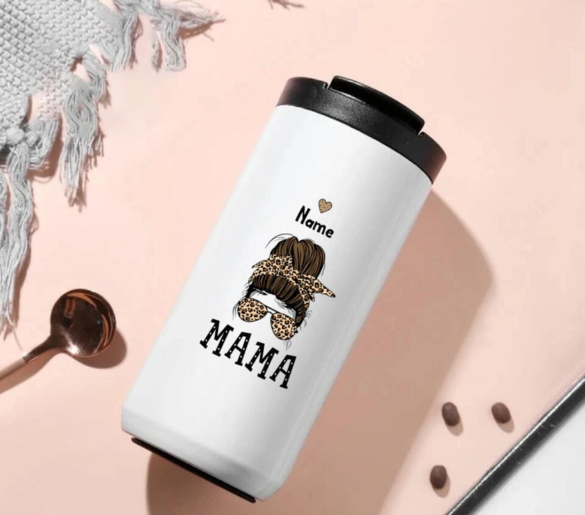Customizer - Mama And Kids (Messy) Personalized 14oz Coffee Tumbler