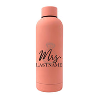 Customizer - Mrs With Ring Personalized Rubber Bottle