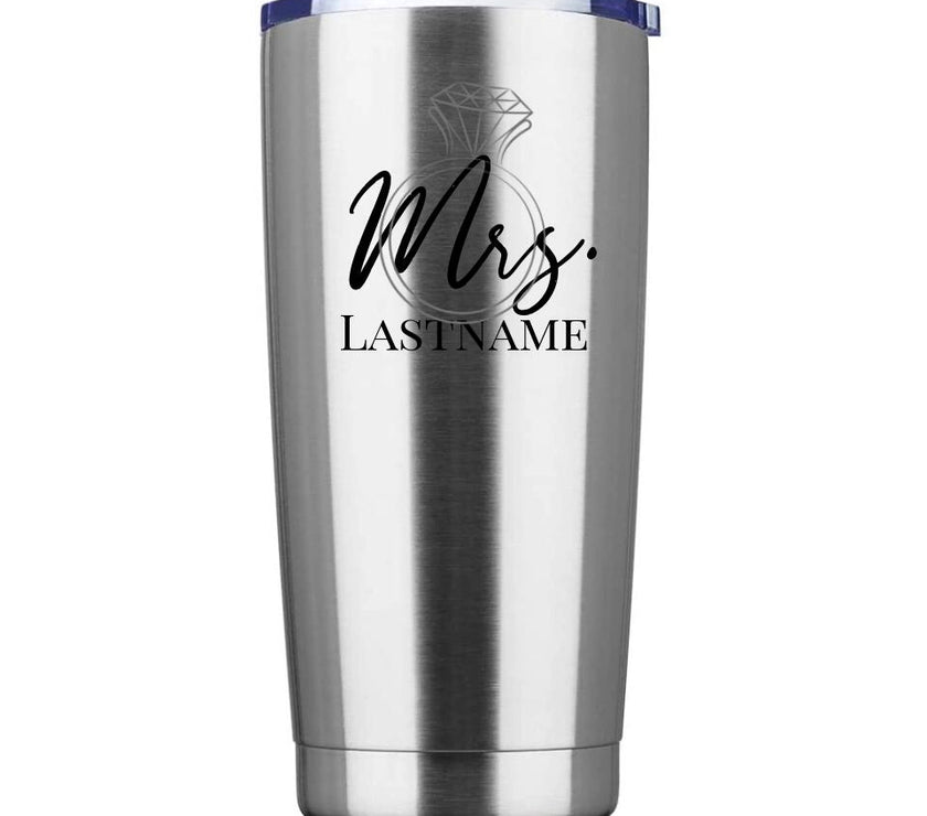 Customizer - Mrs With Ring Personalized Tumbler