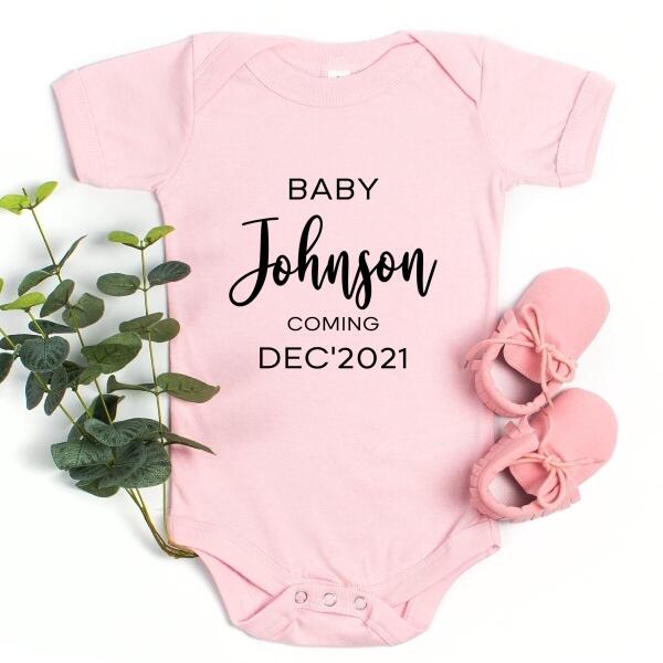 Customizer - Personalized Baby Cominng Soon Tee