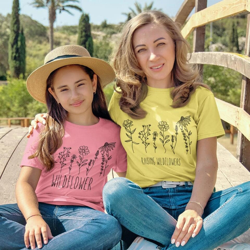 Customizer - Raising Little Wildflowers Tee - Mom And Me Easter Tee
