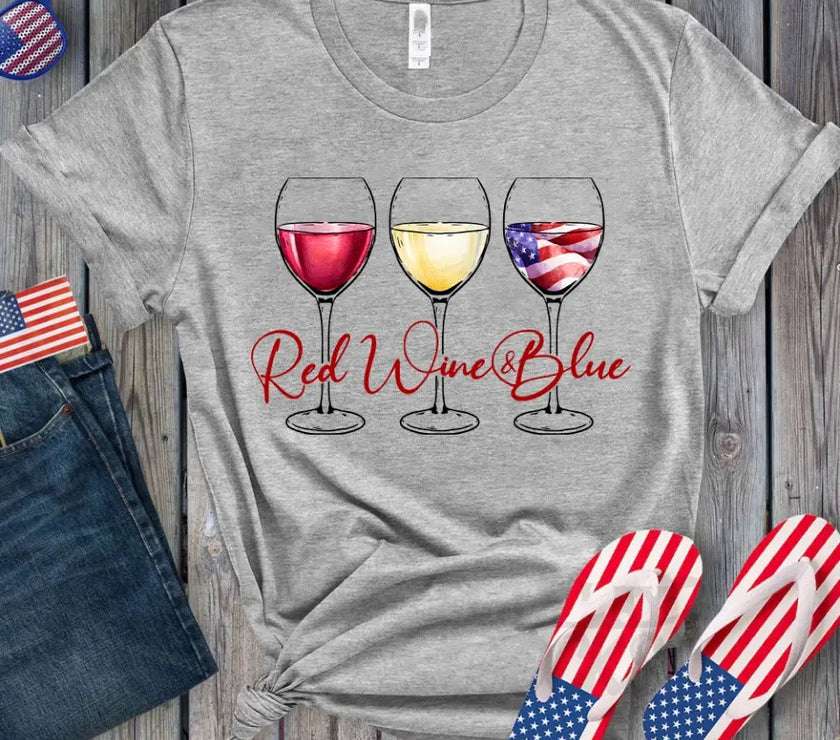 Customizer - Red Wine And Blue 4th Of July Festive Tee