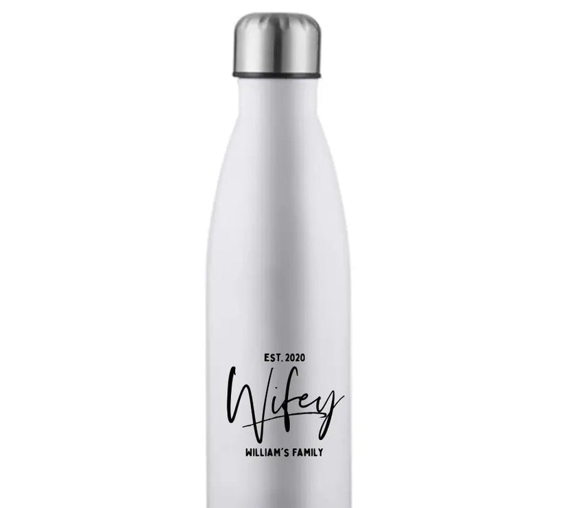 Customizer - Wifey Hubby Established Personalized 17oz Water Bottle