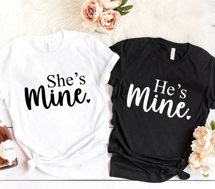 He's Mine & She's Mine Couples Tee
