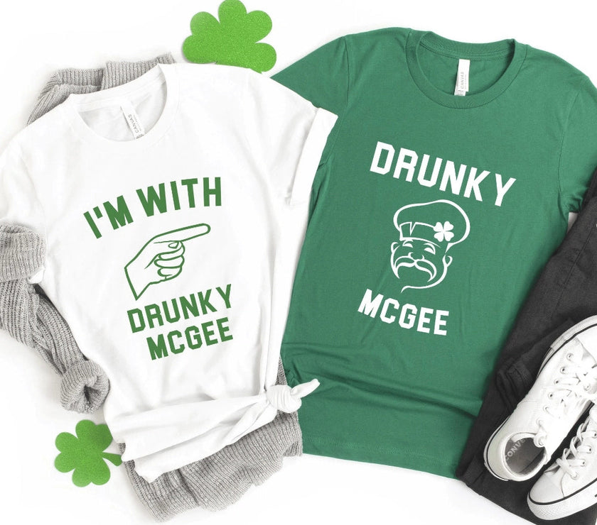 I'm With Drunky McGee Couples Tee