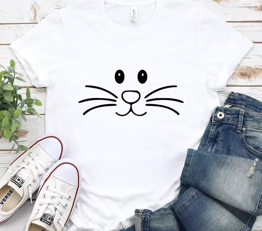 Mrs. And Mr. Bunny Face Couple Tee