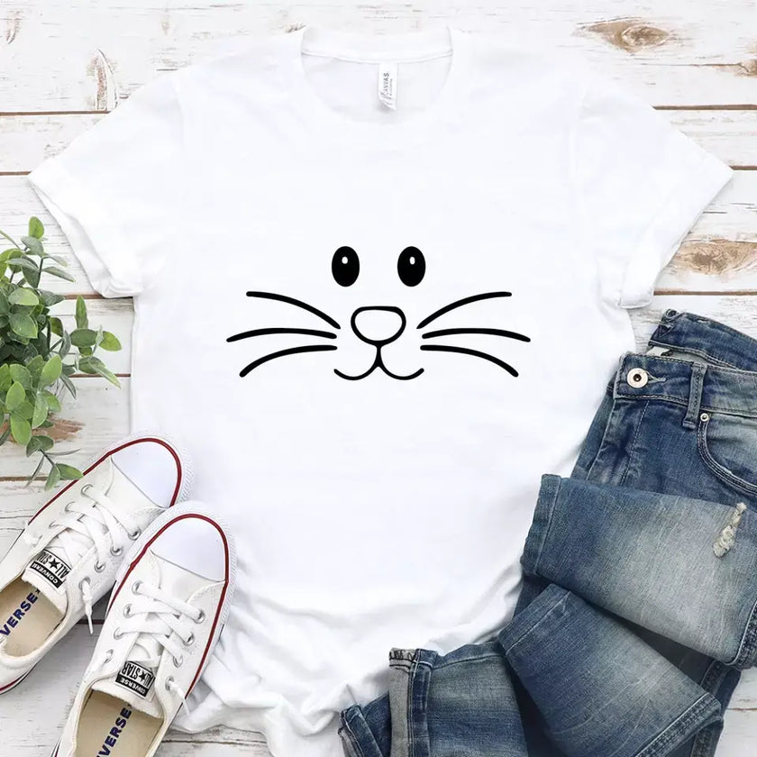 Mrs. And Mr. Bunny Face Couple Tee