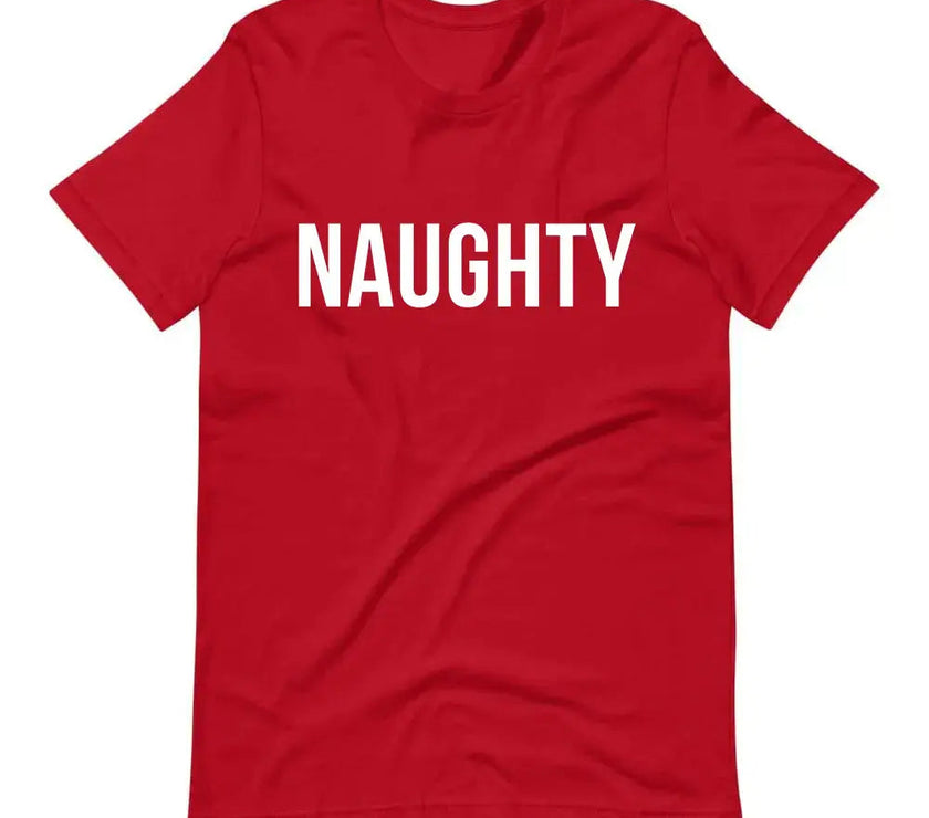 Christmas Naughty & Nice Couples T-Shirt
