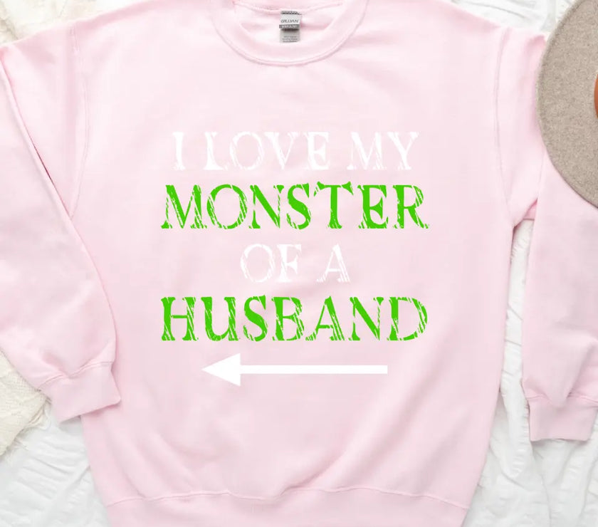 Witch of a Wife and Monster of a Husband Couples Sweatshirts