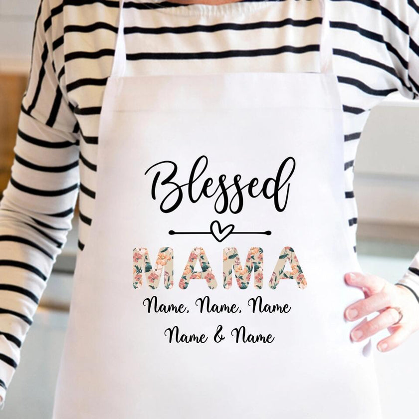 Blessed Mama & Mama's Blessing Personalized Apron