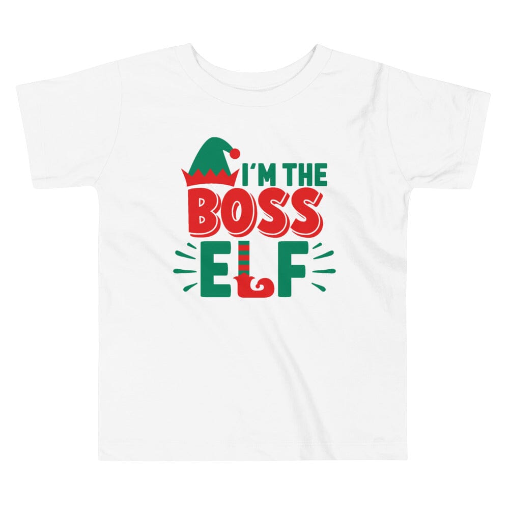 I'm The Boss Elf Toddler Christmas Tee