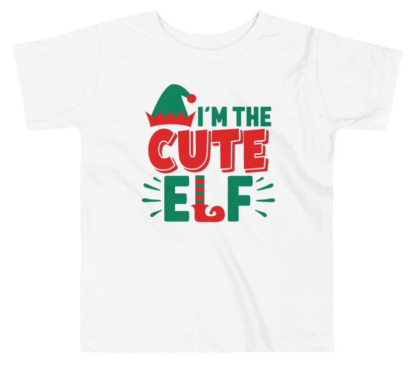 I'm The Cute Elf Toddler Christmas Tee