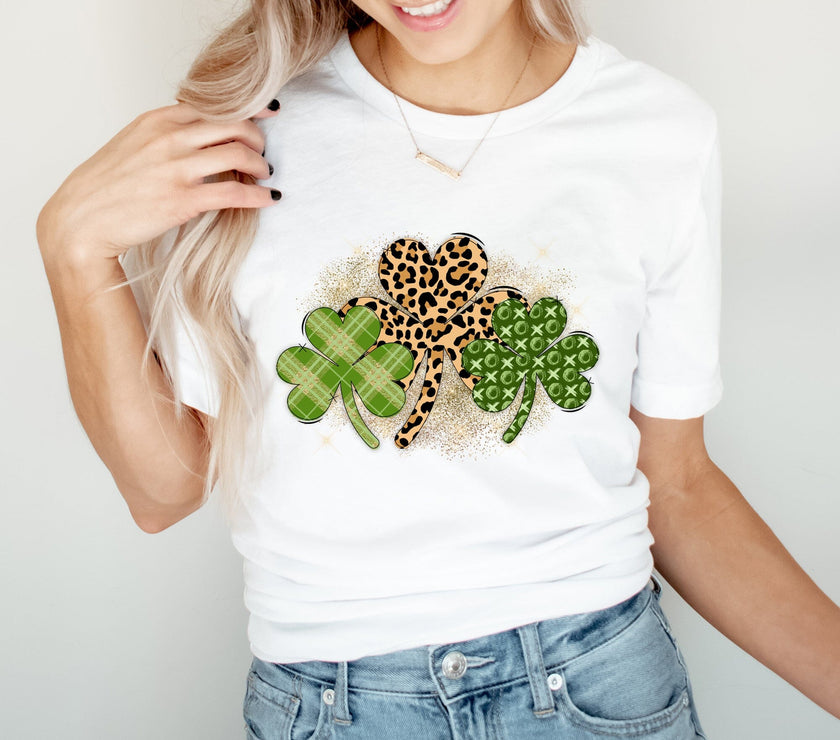 Leopard Clover St. Patty's T-shirt