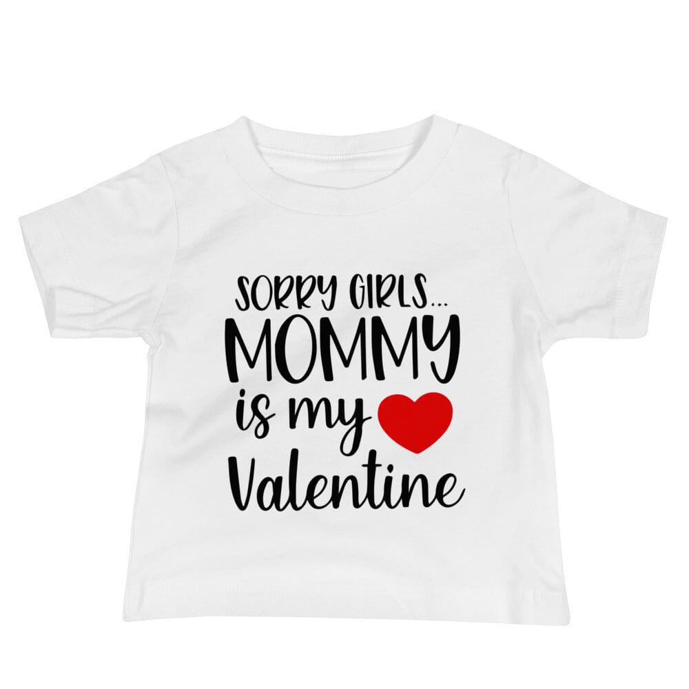 Mommy is My Valentine White Baby Tee