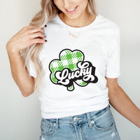 Plaid Lucky Green St. Patty's T-shirt