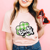 Plaid Lucky Green St. Patty's T-shirt